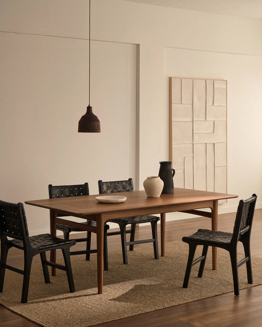 Ausziehbarer Tisch Elan Furnier und massives Nussbaumholz 200 (260) x 100 cm FSC Mix Credit von Kave Home – Produktbild 2