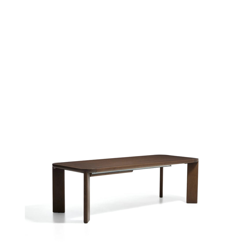Ausziehtisch Jondal aus massivem Eichenholz und Eichenfurnier mit Nussbaumfinish, FSC 100 %, 240 (320) x 100 cm von Kave Home – Bild 3
