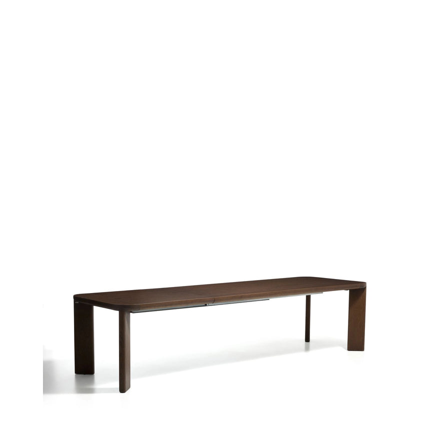 Ausziehtisch Jondal aus massivem Eichenholz und Eichenfurnier mit Nussbaumfinish, FSC 100 %, 240 (320) x 100 cm von Kave Home – Bild 4