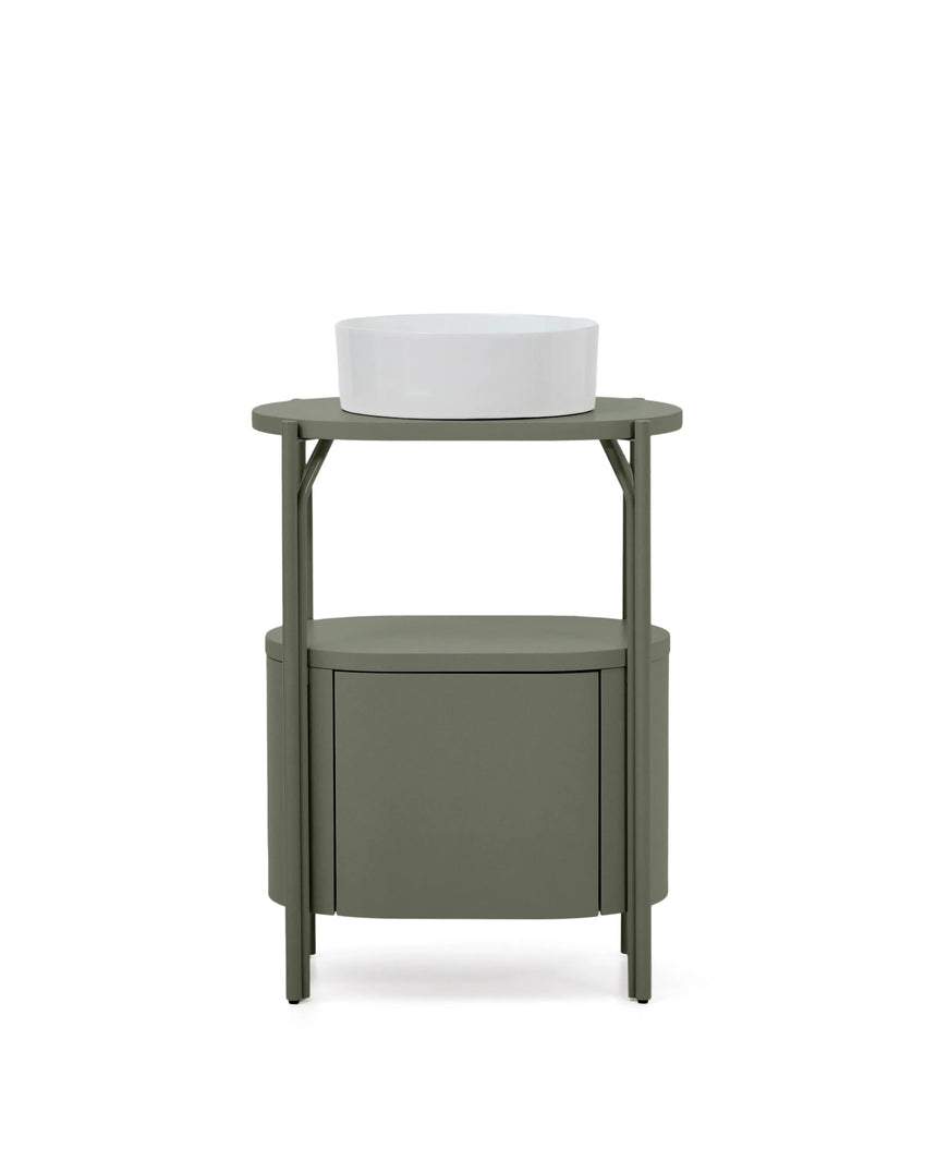 Badezimmermöbel Arely mit Stahlgestell und grün lackiertem MDF, 60 x 40 cm von Kave Home – Produktbild 7