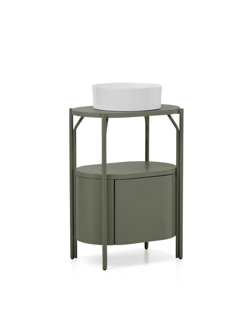 Badezimmermöbel Arely mit Stahlgestell und grün lackiertem MDF, 60 x 40 cm von Kave Home – Produktbild 8