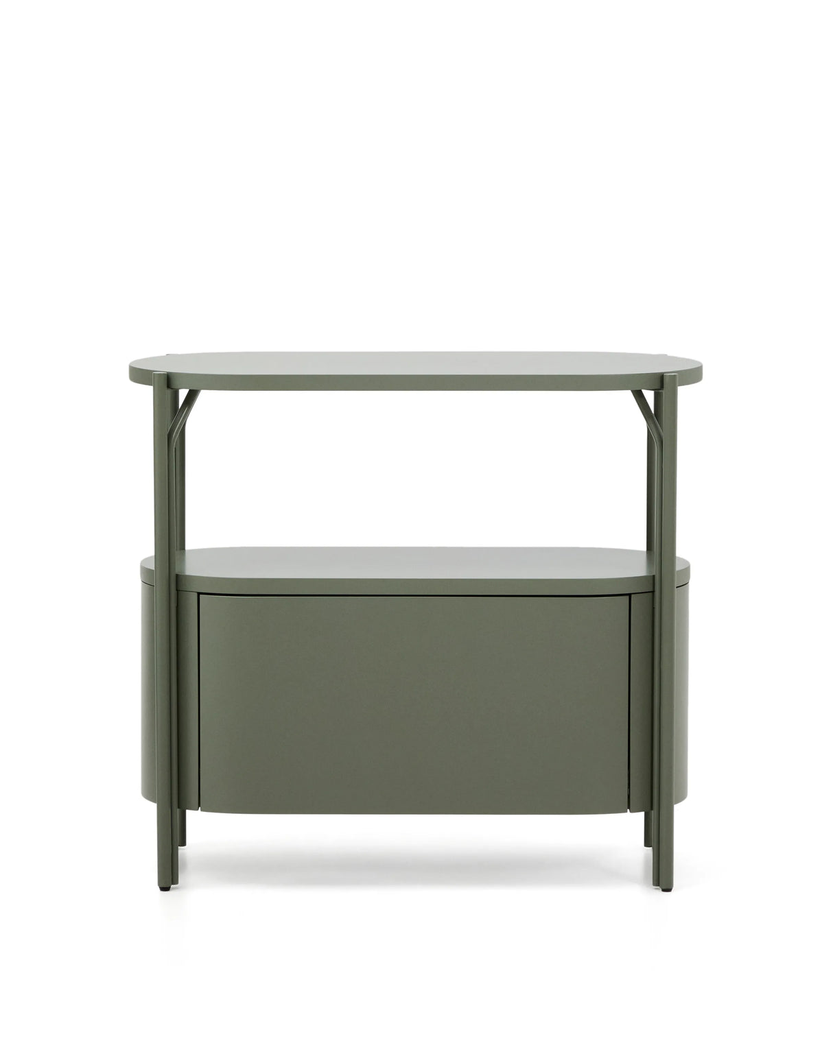 Badezimmermöbel Arely mit Stahlgestell und grün lackiertem MDF, 90 x 40 cm von Kave Home – Produktbild 1