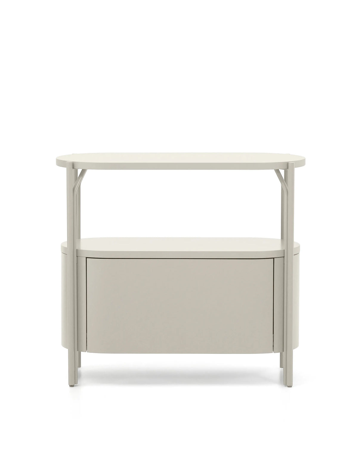 Badezimmermöbel Arely mit Stahlgestell und weiß lackiertem MDF, 90 x 40 cm von Kave Home – Produktbild 1