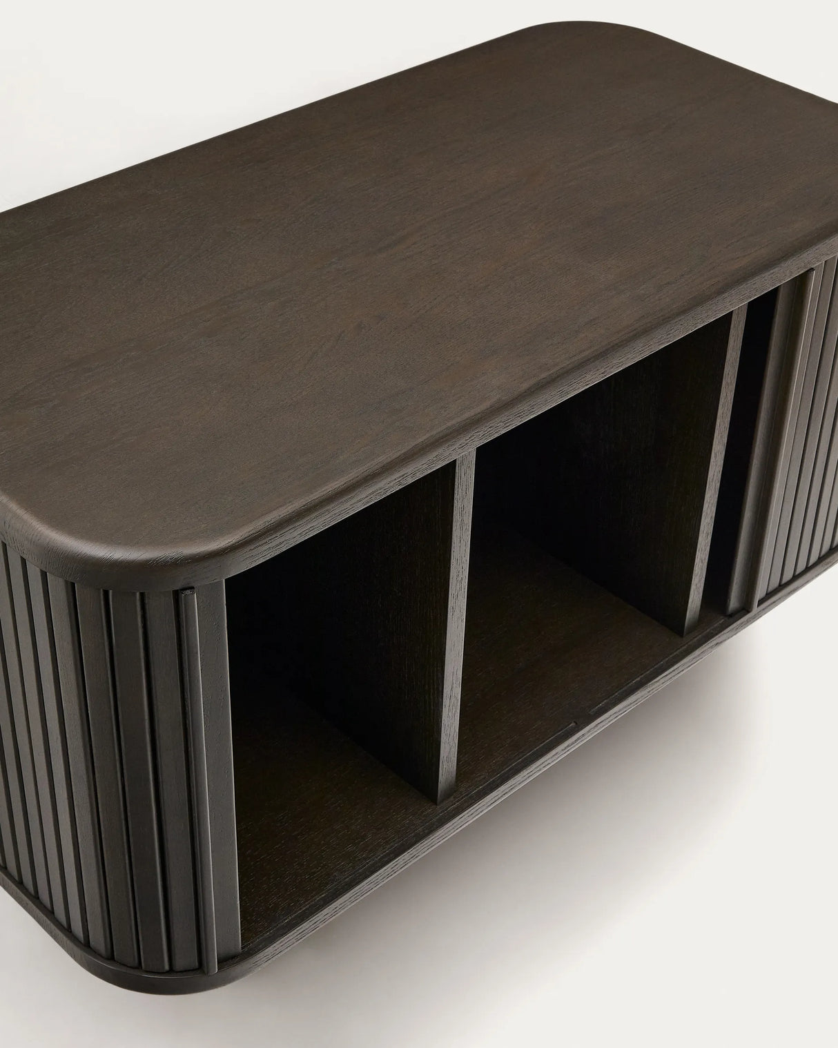 Badezimmermöbel Mailen aus Eschenfurnier mit dunklem Finish 90 x 45 cm von Kave Home – Produktbild 1