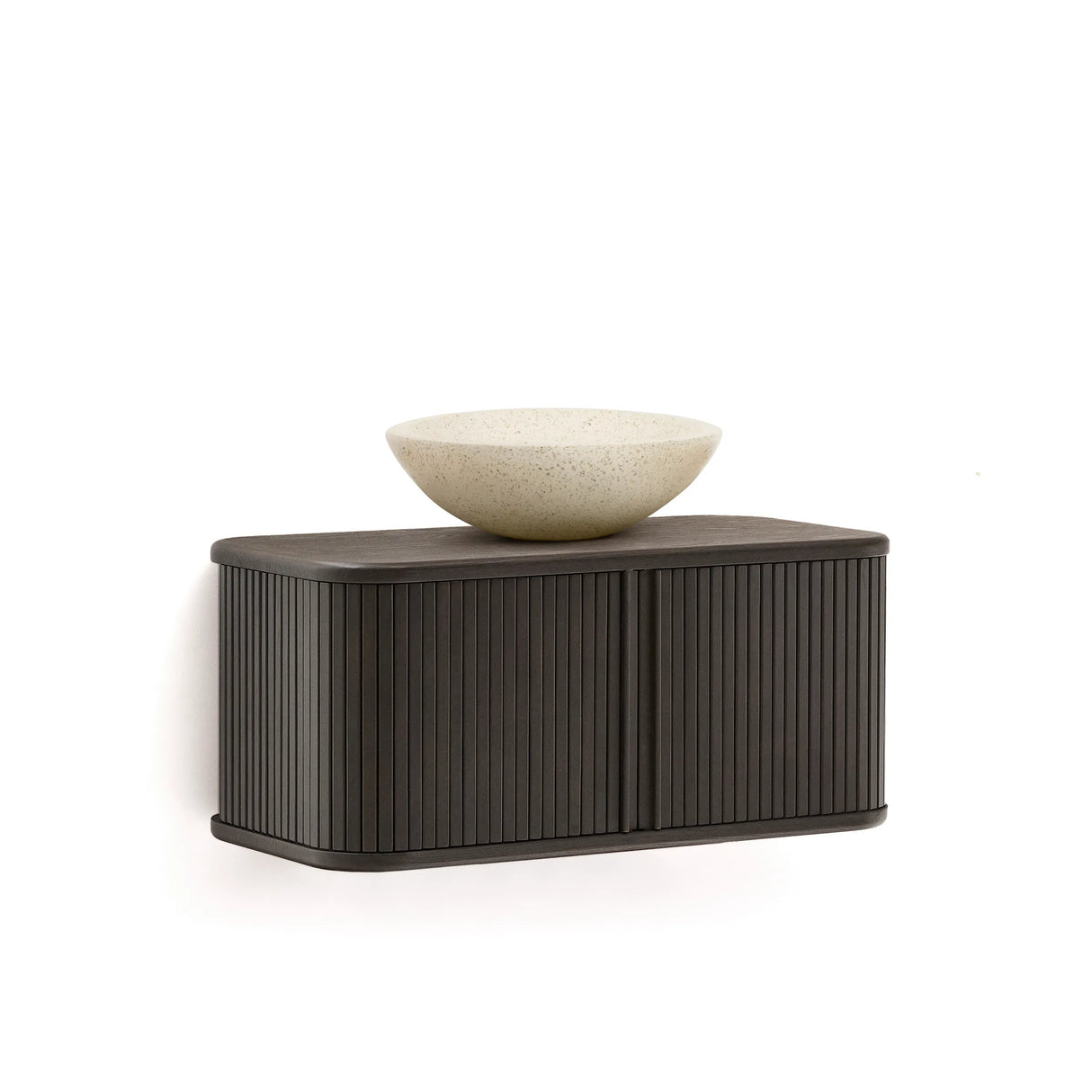 Badezimmermöbel Mailen aus Eschenfurnier mit dunklem Finish 90 x 45 cm von Kave Home – Produktbild 10