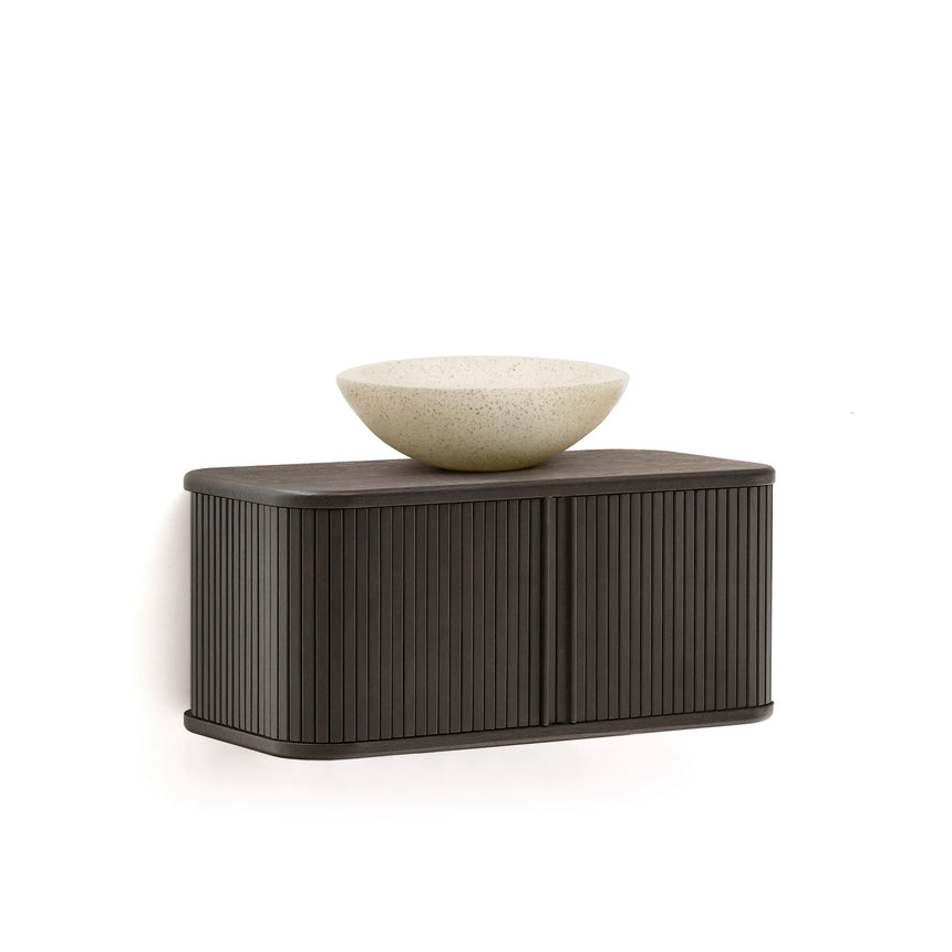 Badezimmermöbel Mailen aus Eschenfurnier mit dunklem Finish 90 x 45 cm von Kave Home – Produktbild 10