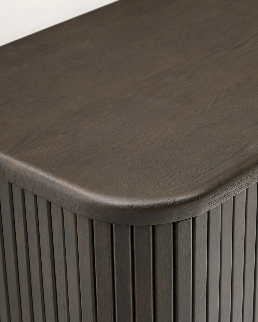 Badezimmermöbel Mailen aus Eschenfurnier mit dunklem Finish 90 x 45 cm von Kave Home – Produktbild 4