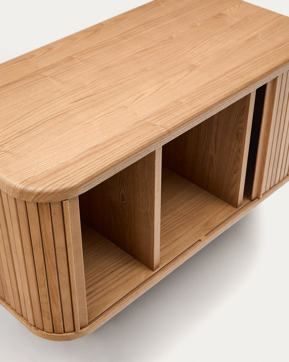 Badezimmermöbel Mailen aus Eschenfurnier mit naturfarbenem Finish 90 x 45 cm von Kave Home – Produktbild 1