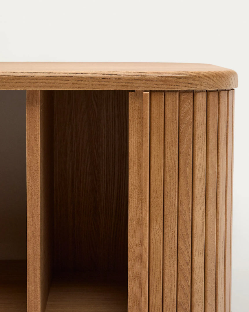 Badezimmermöbel Mailen aus Eschenfurnier mit naturfarbenem Finish 90 x 45 cm von Kave Home – Produktbild 2