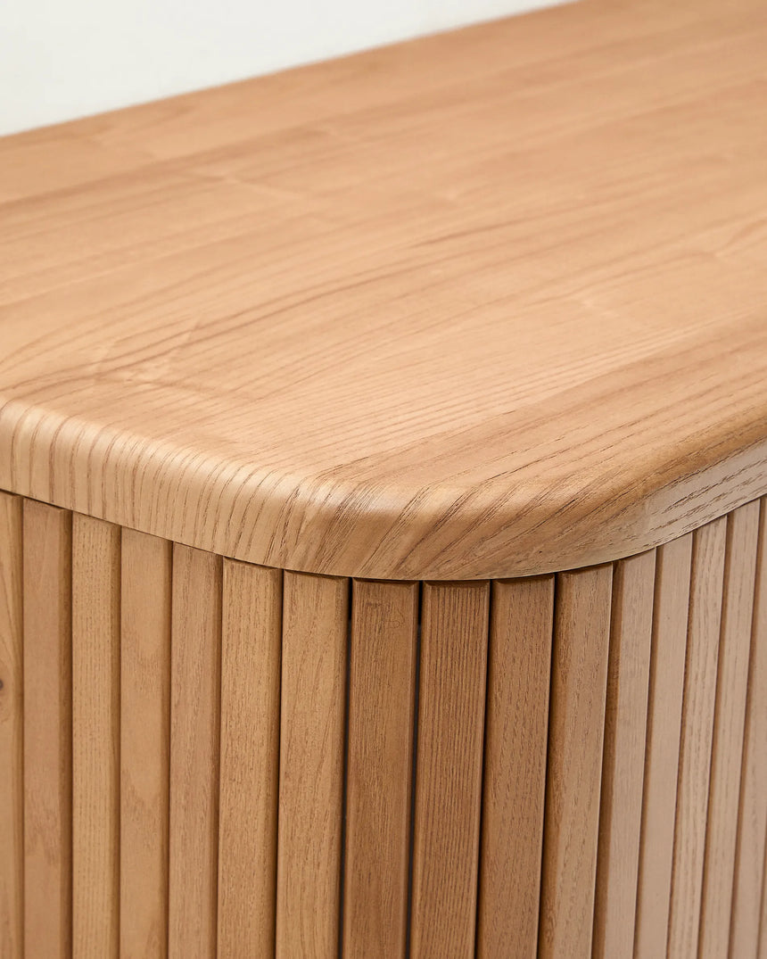 Badezimmermöbel Mailen aus Eschenfurnier mit naturfarbenem Finish 90 x 45 cm von Kave Home – Produktbild 4