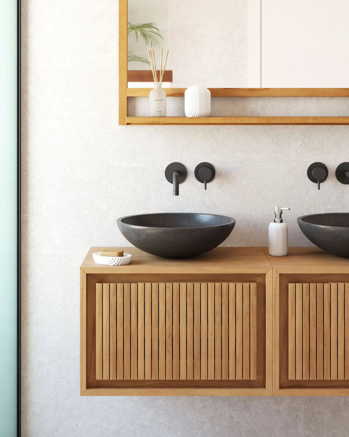 Badmöbel Taciana aus massivem Teakholz 60 x 40 m von Kave Home – Produktbild 5