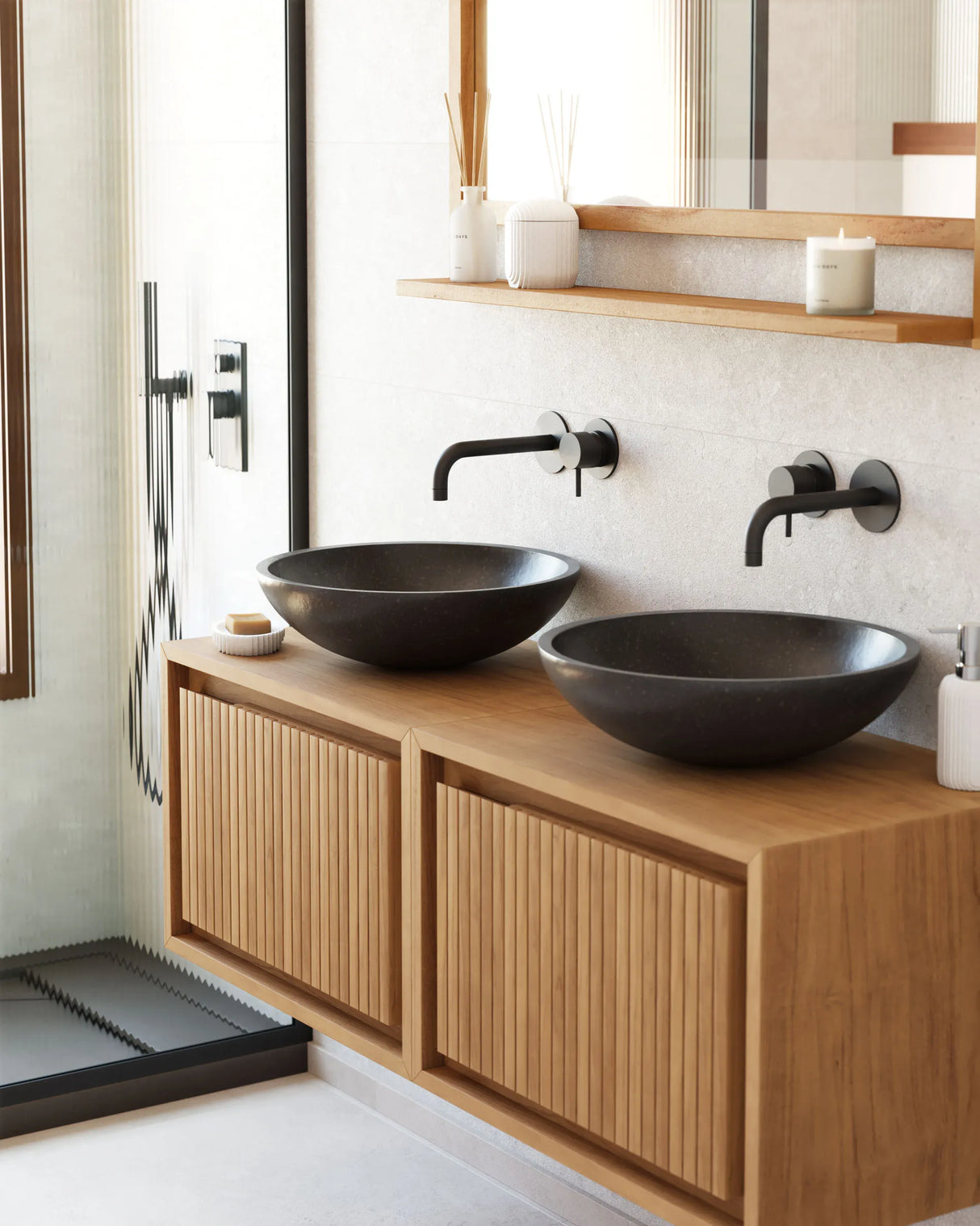 Badmöbel Taciana aus massivem Teakholz 60 x 40 m von Kave Home – Produktbild 6