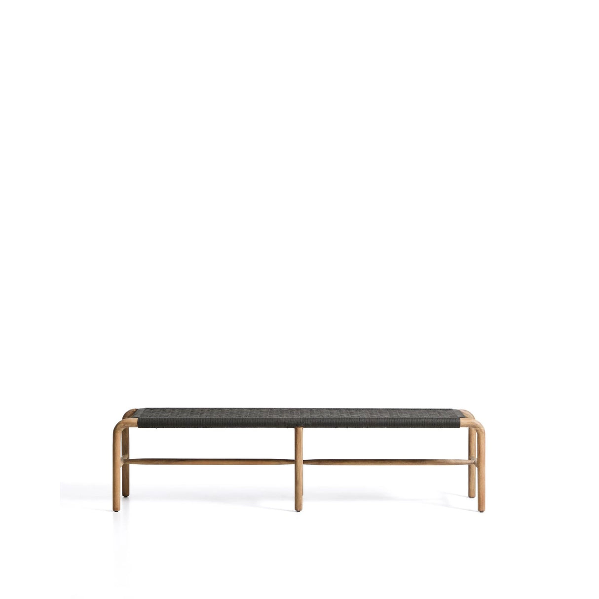 Bank Alipa aus massivem Akazienholz und dunkelgrauem Seil, 200 cm, FSC 100 % von Kave Home – Bild 1