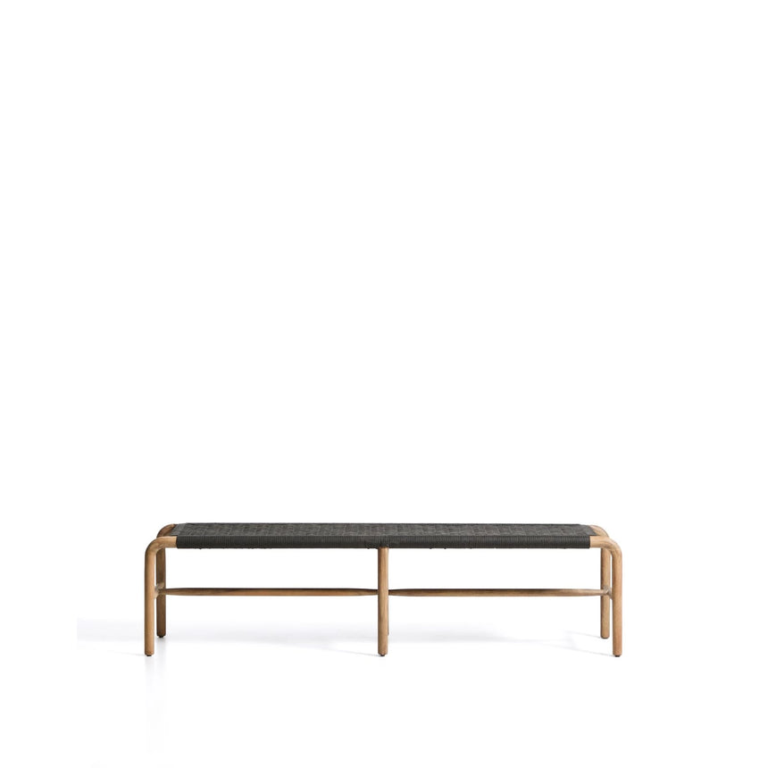 Bank Alipa aus massivem Akazienholz und dunkelgrauem Seil, 200 cm, FSC 100 % von Kave Home – Bild 1