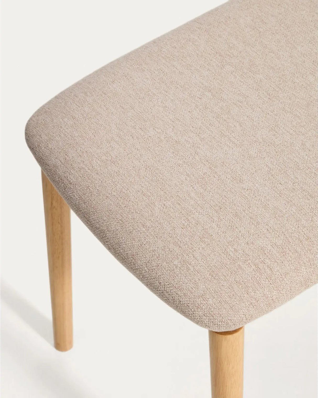 Bank Evera aus Eichenfurnier mit naturfarbenem Finish und beiger Chenille, 122 cm von Kave Home – Bild 5