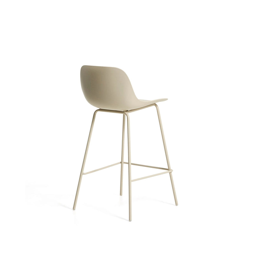 Beiger Hocker Altea mit Stahlbeinen mit beigem Finish, 65 cm von Kave Home – Bild 4