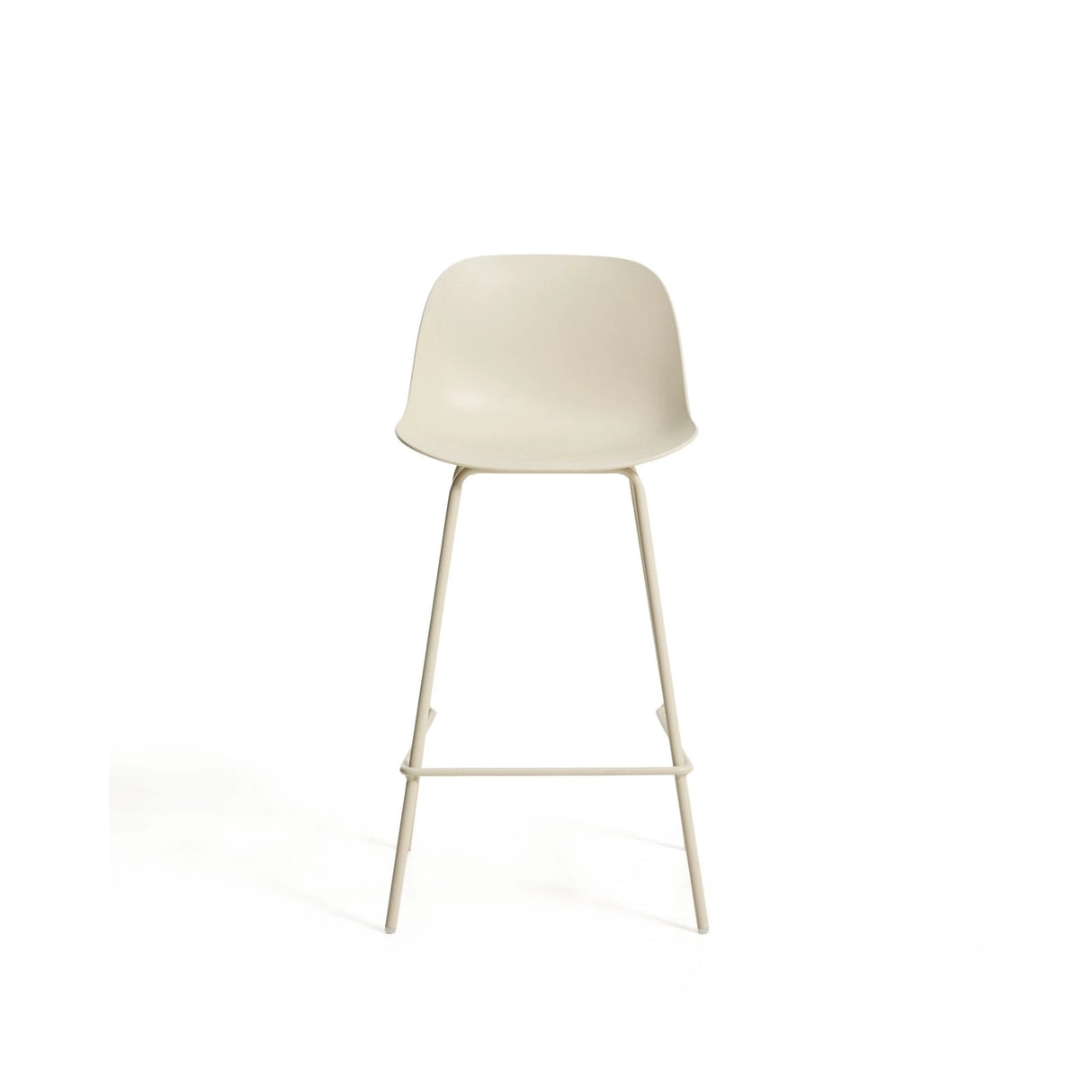 Beiger Hocker Altea mit Stahlbeinen mit beigem Finish, 65 cm von Kave Home – Bild 5