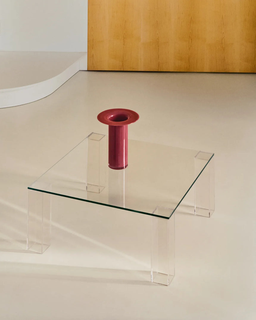 Beistelltisch Adularia aus transparentem gehärtetem Glas 85 x 85 cm von Kave Home – Bild 2