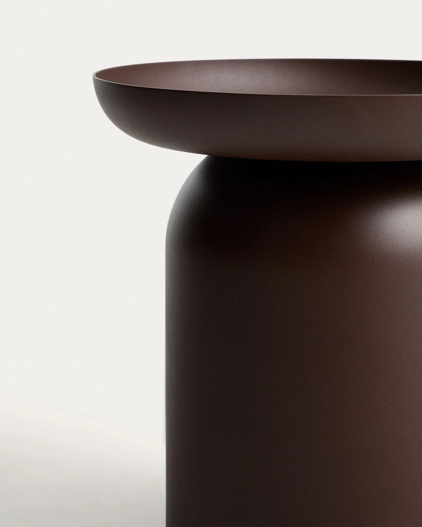 Beistelltisch Arcola aus Aluminium in Braun, Ø 45 cm von Kave Home – Bild 2