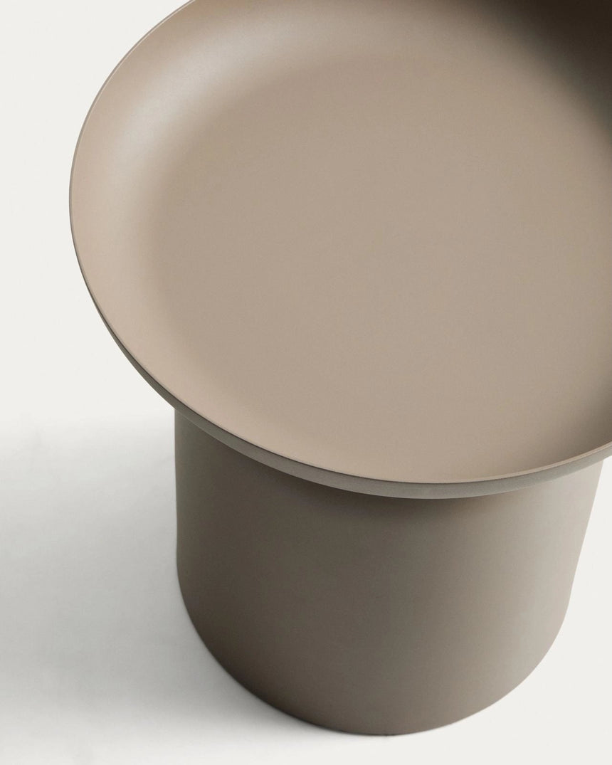 Beistelltisch Arcola aus Aluminium in Taupe, Ø 45 cm von Kave Home – Bild 3