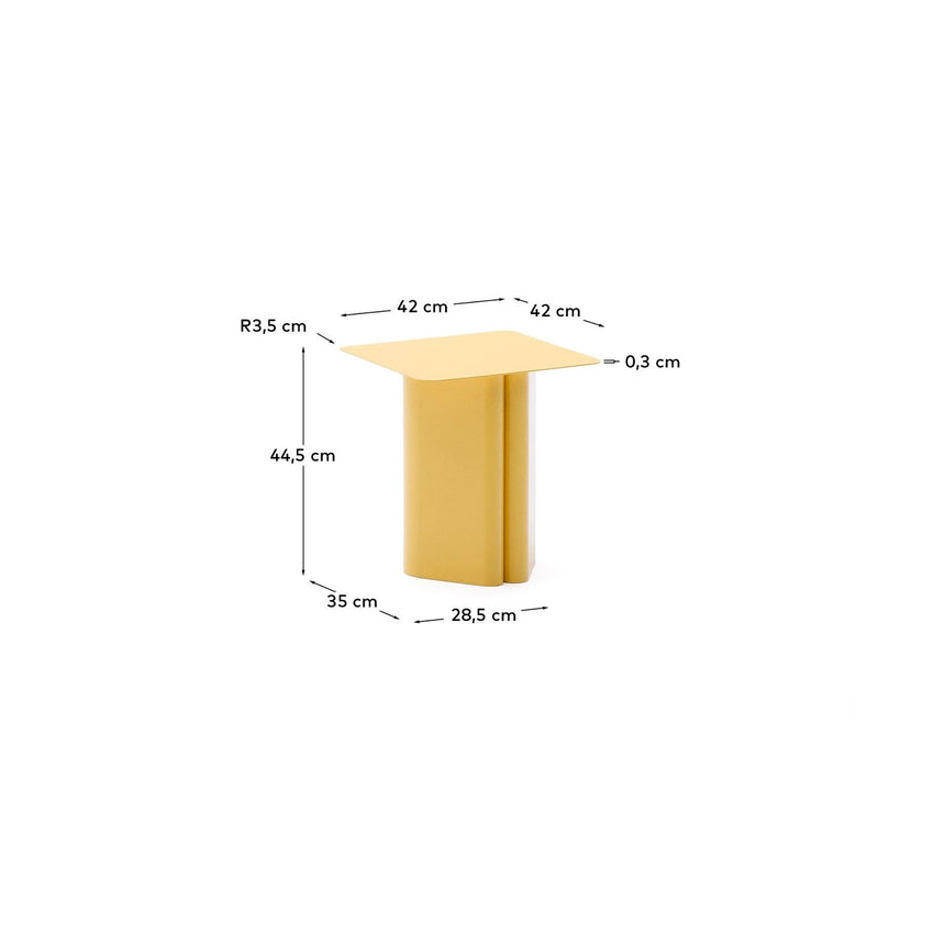 Beistelltisch Arvin aus Eisen in Gelb 42 x 42 cm von Kave Home – Bild 5