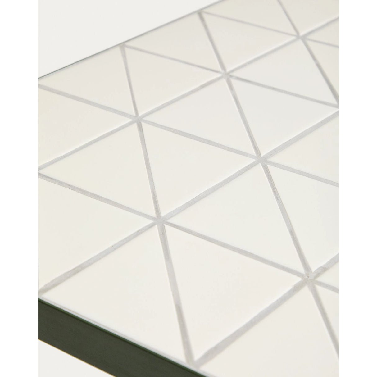 Beistelltisch Maurina aus verzinktem Stahl in Grün mit ecrufarbenen Kacheln, 81 x 51 cm von Kave Home – Bild 8