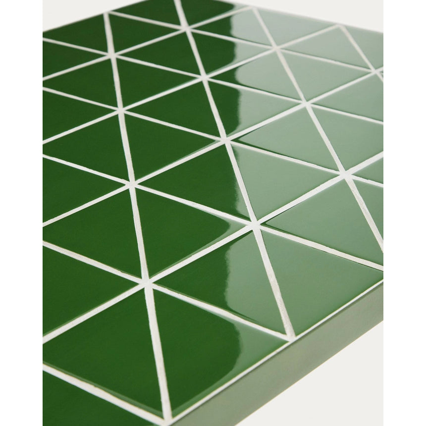 Beistelltisch Maurina aus verzinktem Stahl in Grün mit grünen Kacheln, 81 x 51 cm von Kave Home – Bild 7