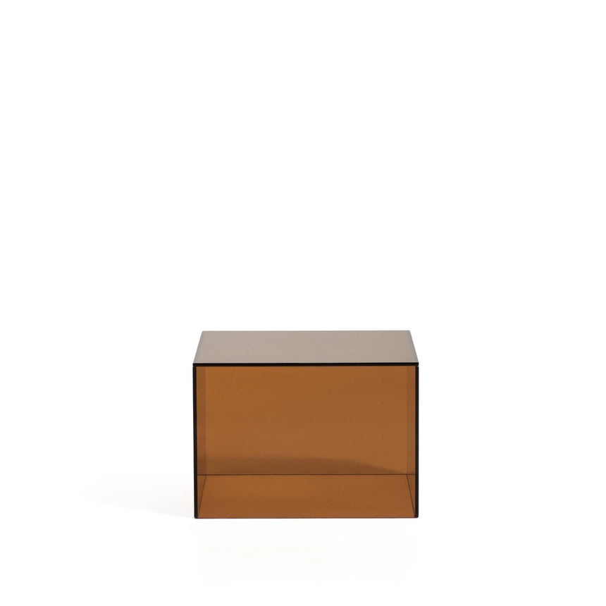 Beistelltisch Orlia aus gehärtetem Glas in Braun, 50 x 50 cm von Kave Home – Bild 1