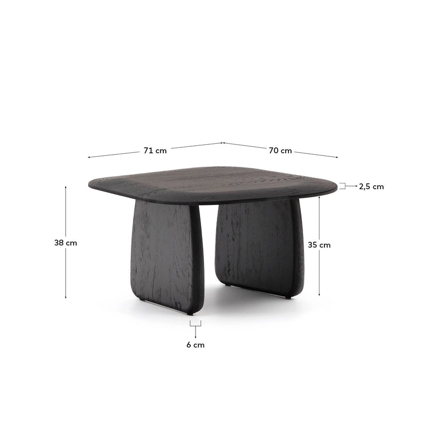 Beistelltisch Pirita aus massiver Eiche 71 x 70 cm FSC 100% von Kave Home – Bild 3