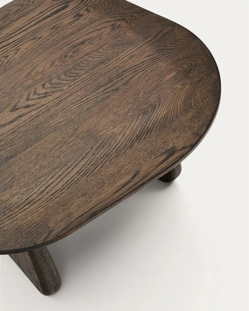 Beistelltisch Pirita aus massiver Eiche mit dunklem Finish 71 x 70 cm FSC 100% von Kave Home – Bild 4