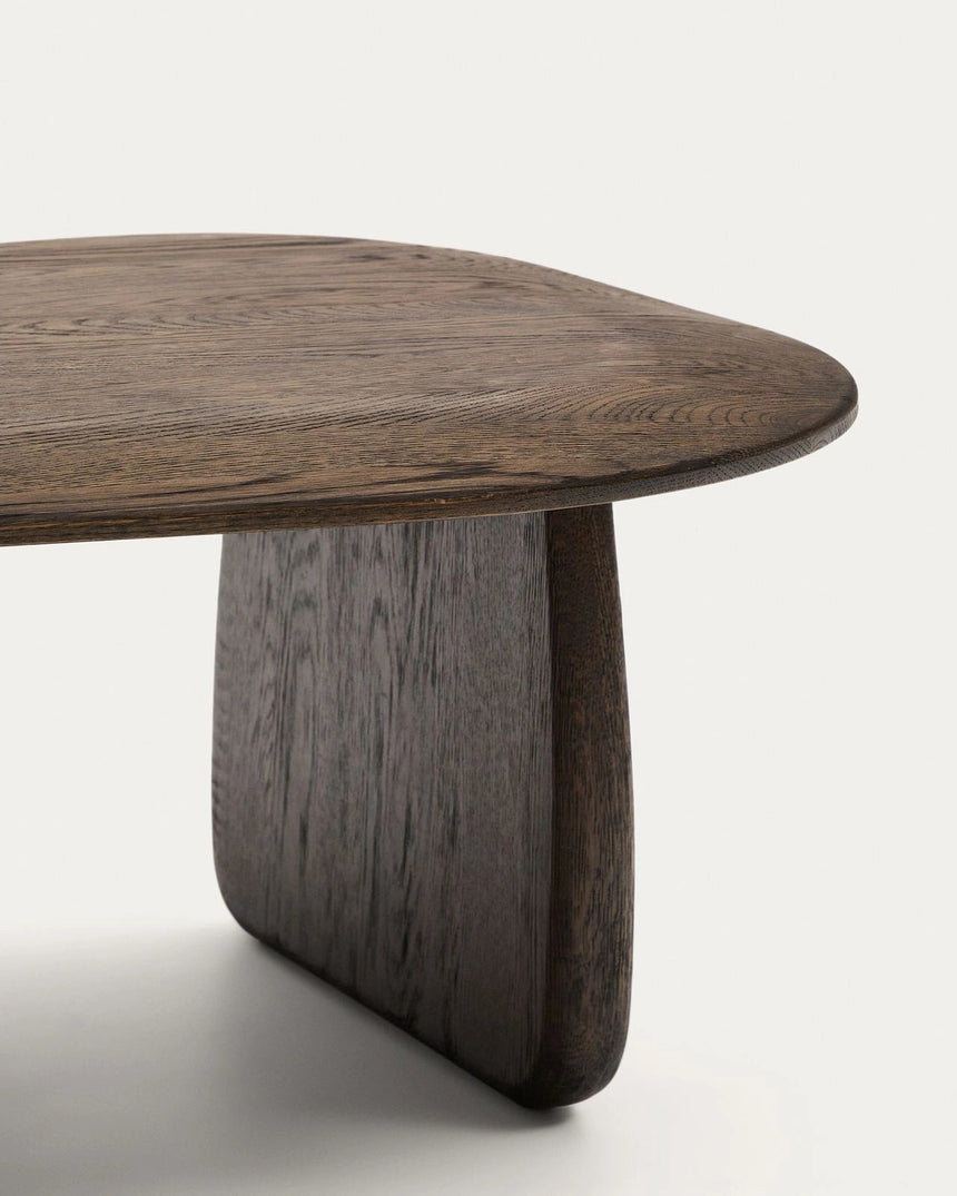 Beistelltisch Pirita aus massiver Eiche mit dunklem Finish 71 x 70 cm FSC 100% von Kave Home – Bild 5