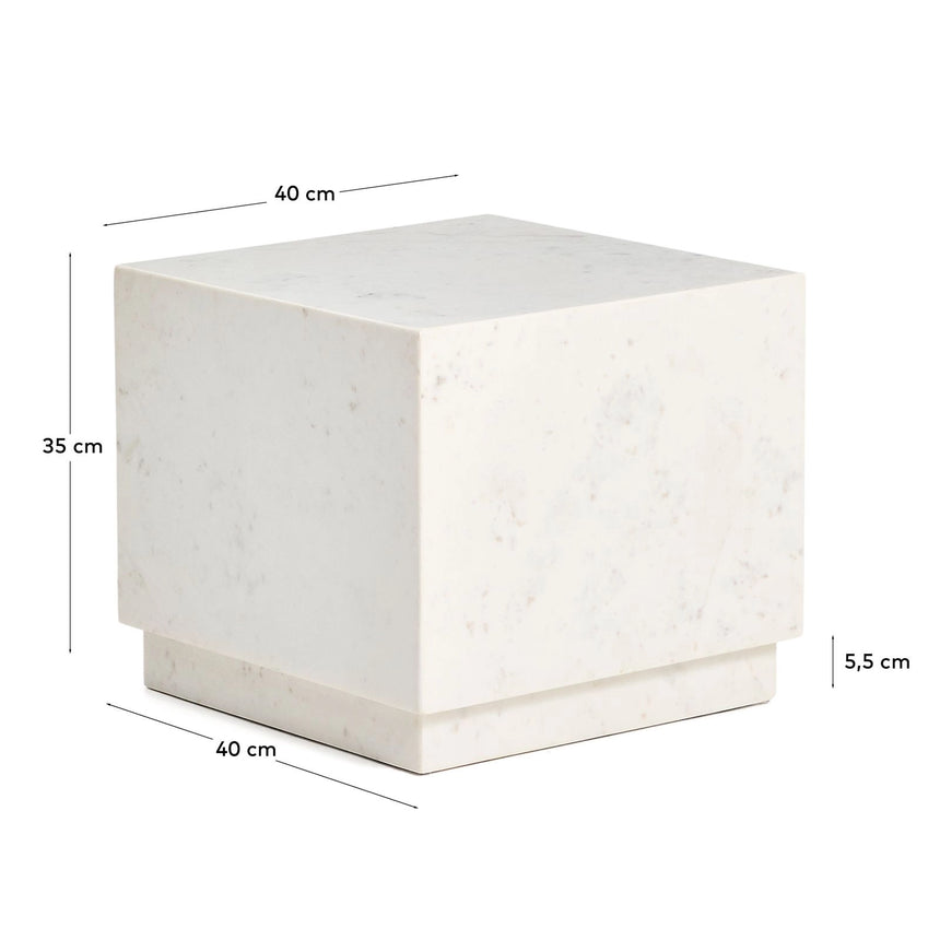 Beistelltisch Sorein aus Marmor, 40 x 40 cm von Kave Home – Bild 3