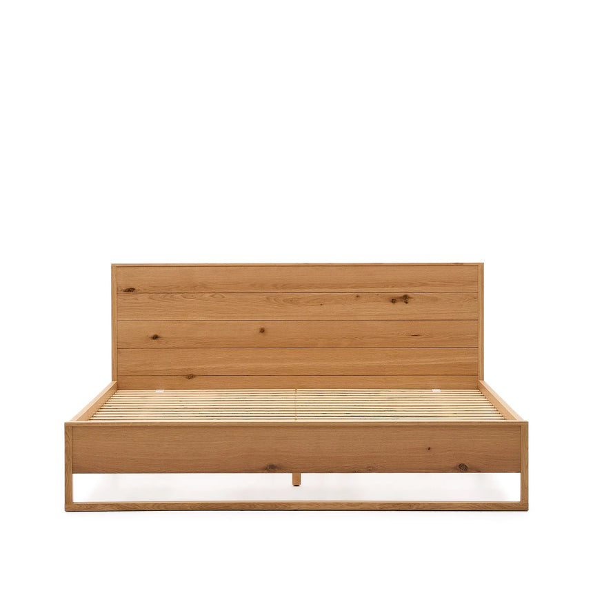 Bett Alguema aus Eichenfurnier mit naturfarbenem Finish für 180 x 200 cm grosse Matratze von Kave Home – Produktbild 8