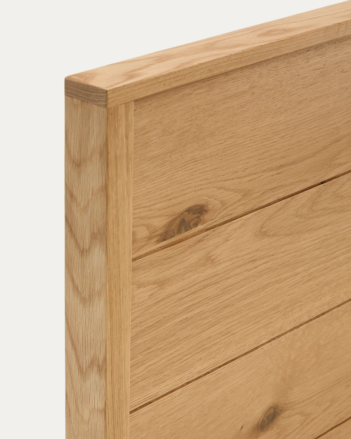 Bett Alguema aus Eichenfurnier mit naturfarbenem Finish für eine 90 x 190 cm große Matratze von Kave Home – Produktbild 3