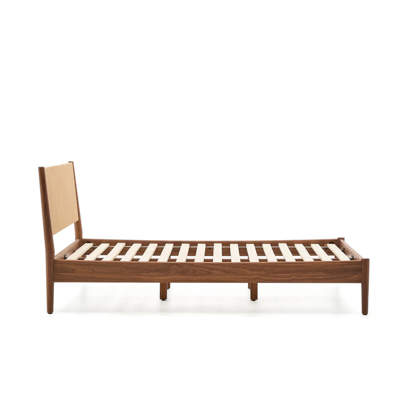Bett Elan aus Furnier und massivem Walnussholz mit Seil Matratze 160 x 200 cm FSC Mix Credit von Kave Home – Produktbild 13