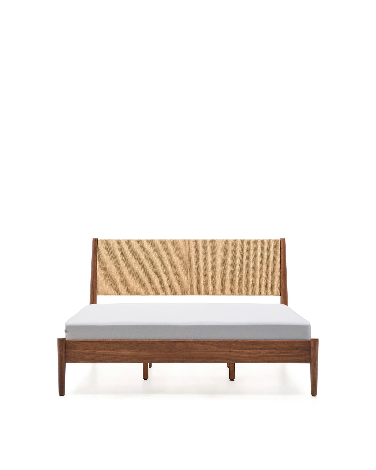 Bett Elan aus Furnier und massivem Walnussholz mit Seil Matratze 160 x 200 cm FSC Mix Credit von Kave Home – Produktbild 9