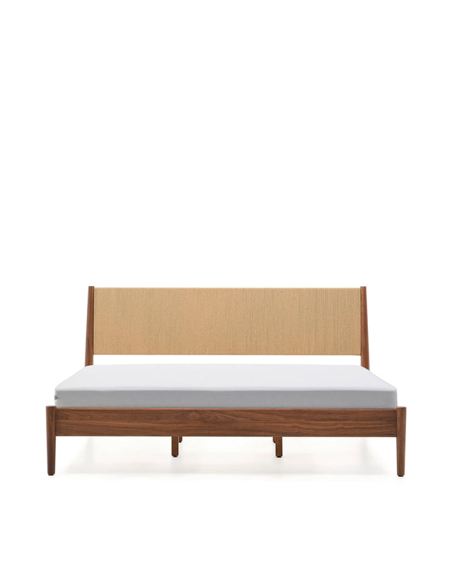 Bett Elan aus Furnier und massivem Walnussholz mit Seil Matratze 180 x 200 cm FSC Mix Credit von Kave Home – Produktbild 10