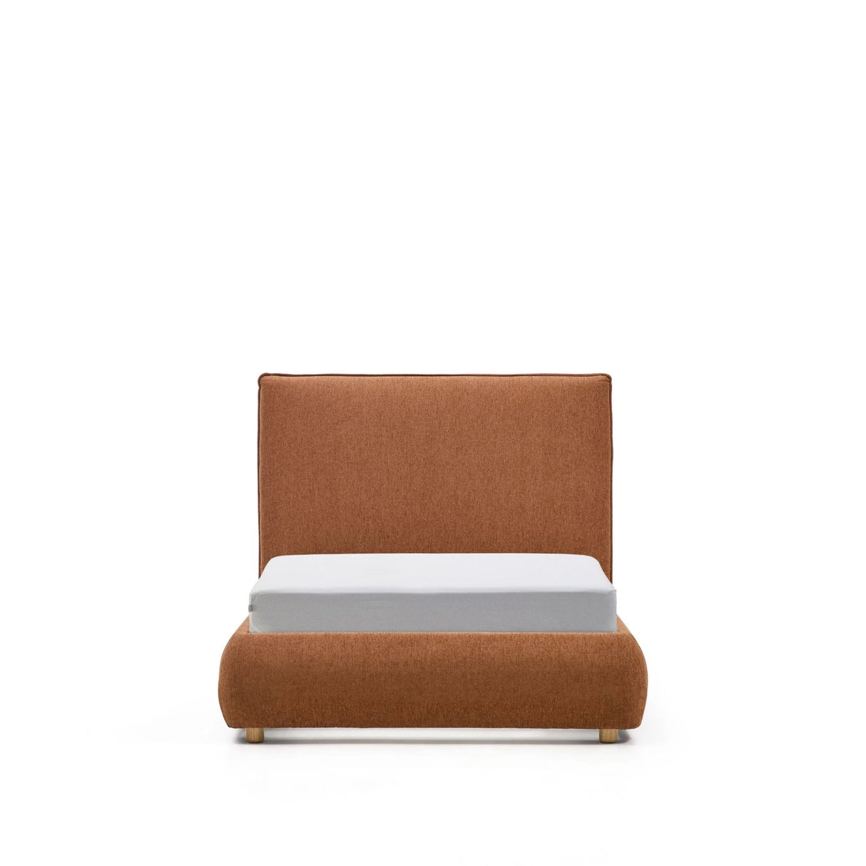 Bett Elerio mit dezent kupferfarbener Chenille für Matratzengröße 90 x 200 cm von Kave Home – Bild 1