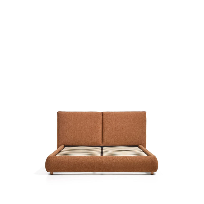 Bett Elerio mit kupferfarbener Chenille für Matratzengröße 150 x 200 cm von Kave Home – Bild 4