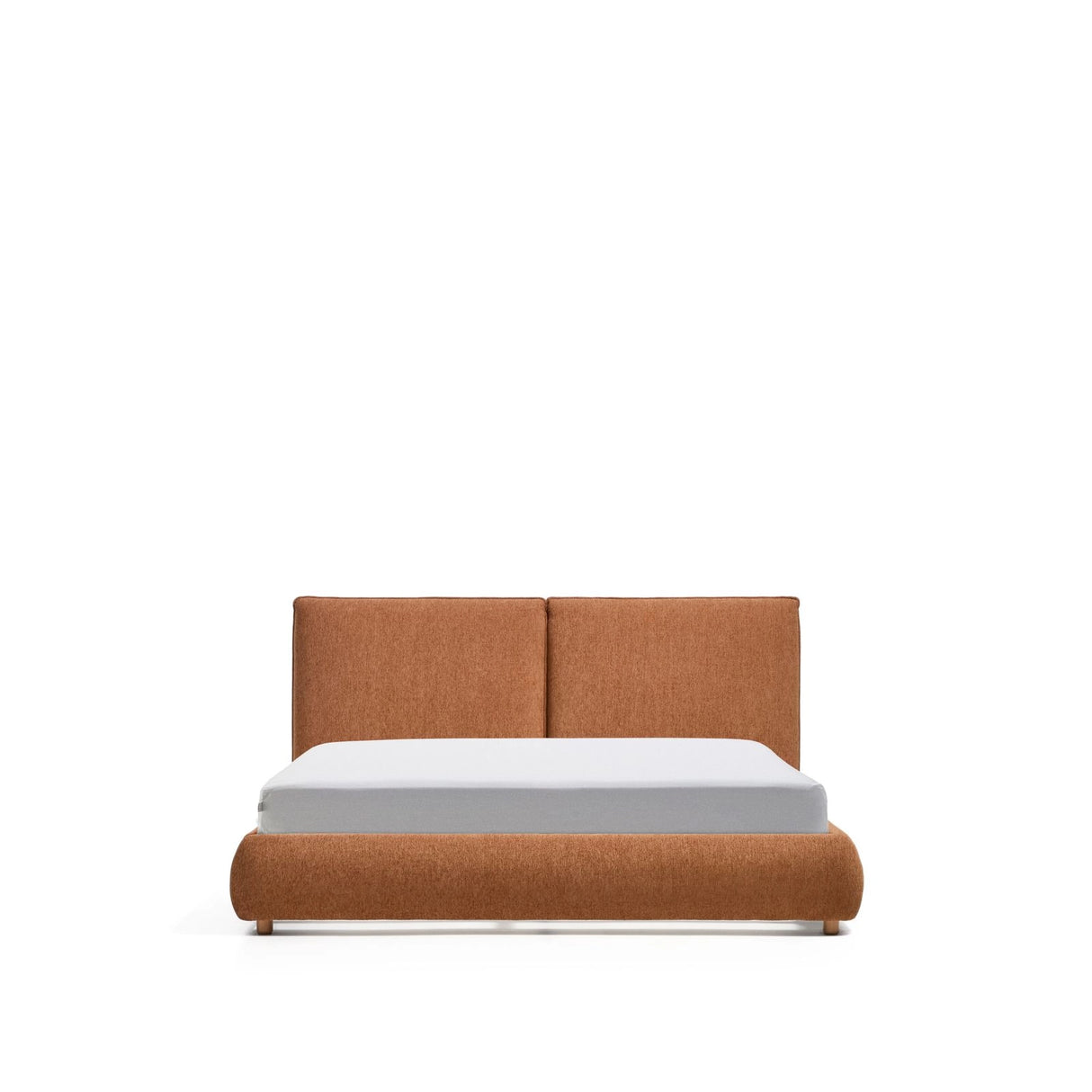 Bett Elerio mit kupferfarbener Chenille für Matratzengröße 160 x 200 cm von Kave Home – Bild 1