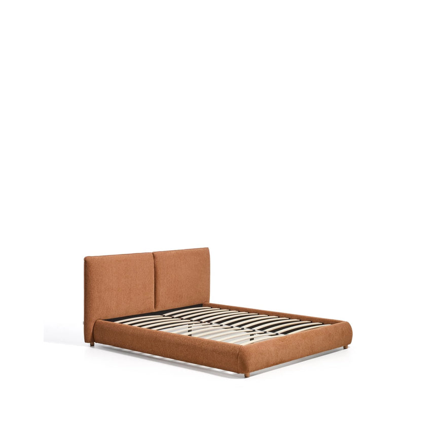 Bett Elerio mit kupferfarbener Chenille für Matratzengröße 160 x 200 cm von Kave Home – Bild 7