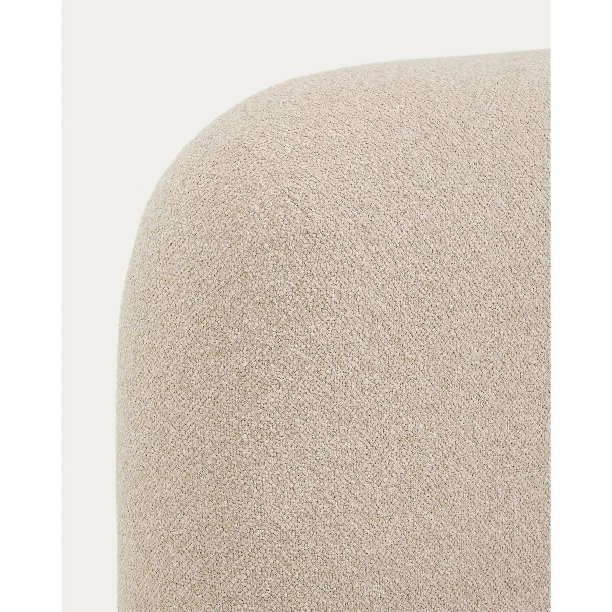 Bett Odina mit abnehmbarem Bezug aus ecrufarbenem Boucléstoff, Beine aus Eschenholz, naturfarbenes Finish, für Matratzen 160 x 200 cm von Kave Home – Bild 11