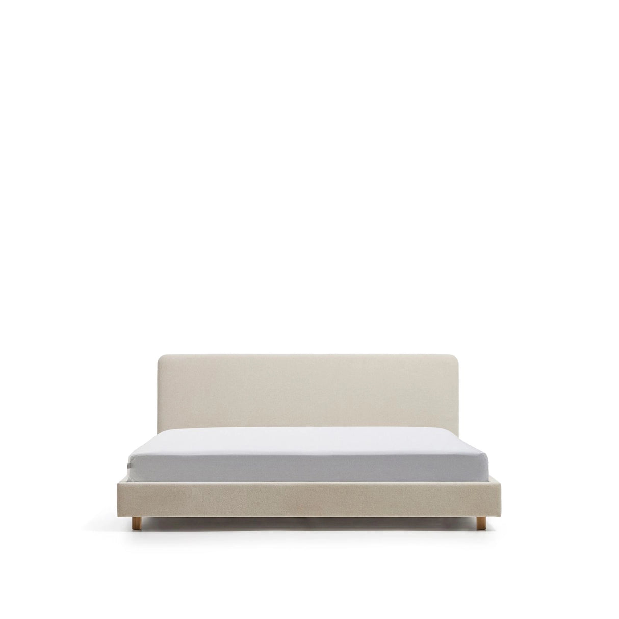 Bett Selven in beiger Chenille für Matratzen 180 x 200 cm von Kave Home – Bild 1