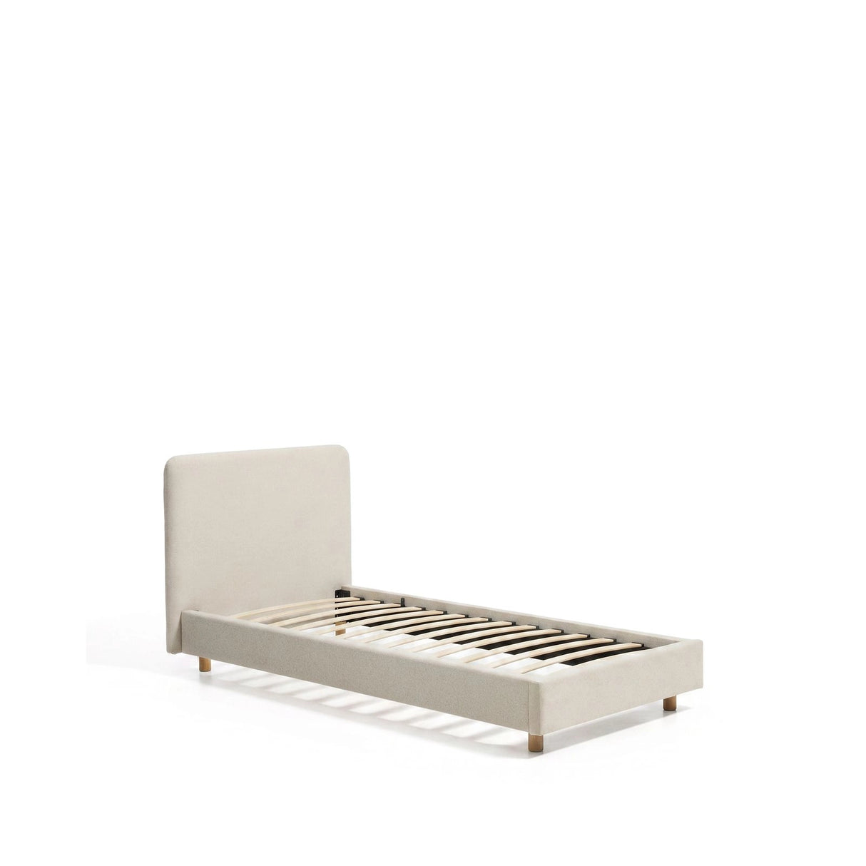 Bett Selven in beiger Chenille für Matratzen 90 x 200 cm von Kave Home – Bild 3