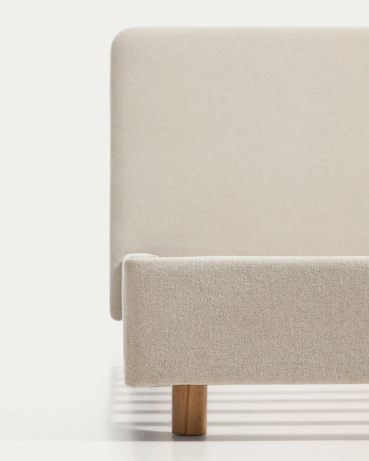 Bett Selven in beiger Chenille für Matratzen 90 x 200 cm von Kave Home – Bild 5
