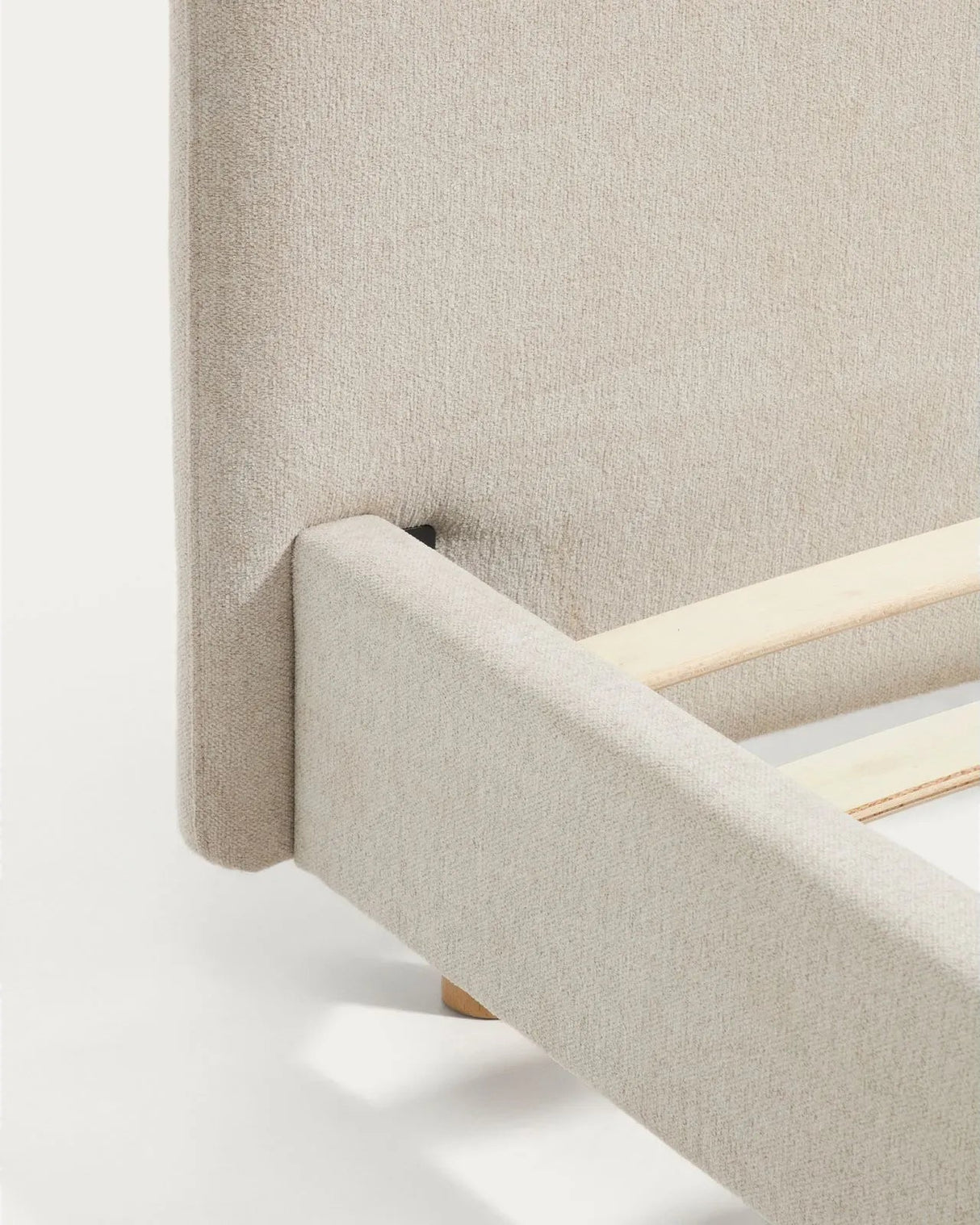 Bett Selven in beiger Chenille für Matratzen 90 x 200 cm von Kave Home – Bild 6