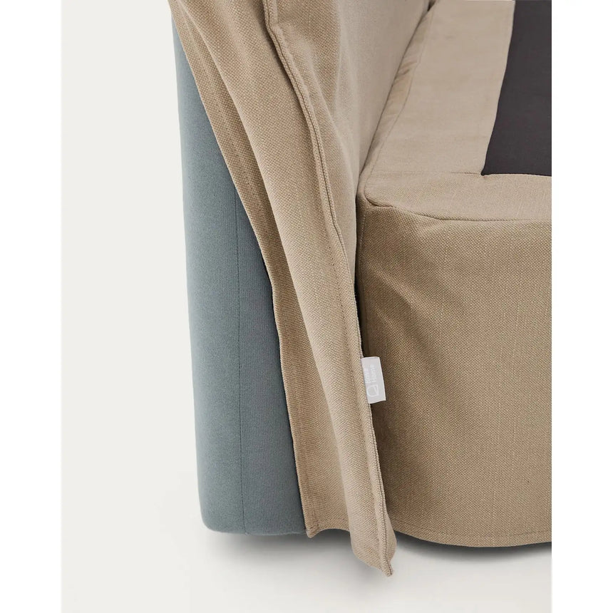 Bett mit abnehmbarem Bezug Jaira aus Leinen und Baumwolle taupe für eine Matratze von 150 x 190 cm FSC Mix Credit von Kave Home – Bild 12