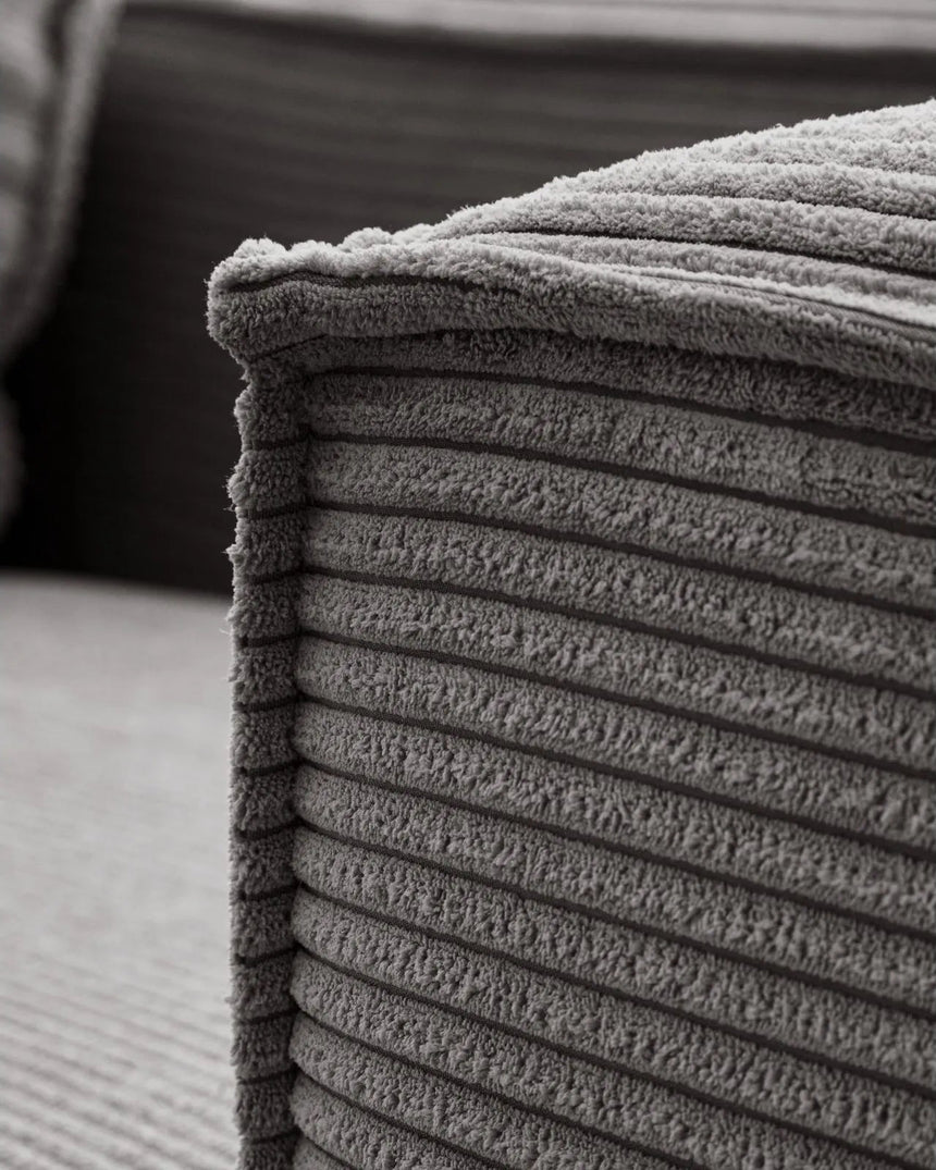Blok 3-Sitzer-Sofa breiter Cord grau 240 cm von Kave Home – Produktbild 11