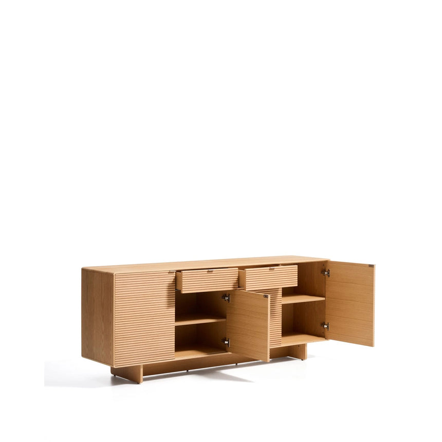 Buffet Norlen mit 4 Türen und 2 Schubladen in Eichenfurnier mit naturfarbenem Finish FSC Mix Credit 194,5 x 78 cm von Kave Home – Bild 5