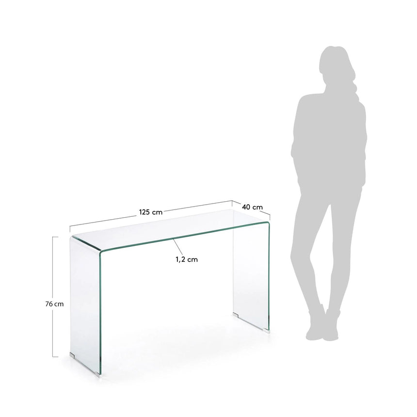 Burano Konsole aus Glas 125 x 40 cm von Kave Home – Bild 2